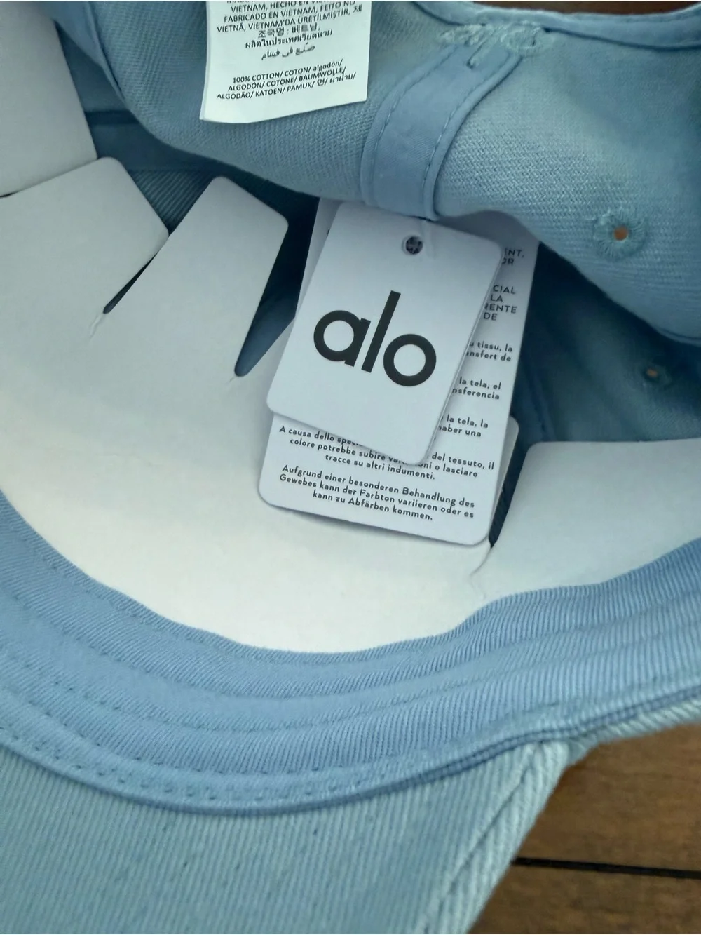 ALO Yoga Light Blue Embroidered Logo Cap